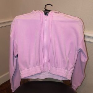 Crop zip up hoodie